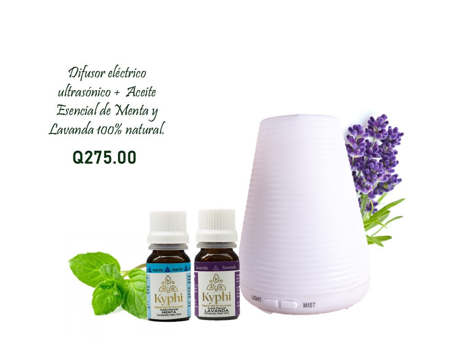 Kit Difusor + 2 Aceites Lavanda y Menta